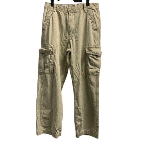 Levi’s Cargo Pants Mens 34x30 Beige Loose Straight Utility Skate Workwear VTG - Picture 1 of 15